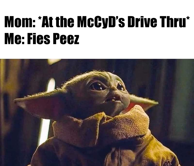 This meme is an image of Baby Yoda from the Star Wars franchise, with a caption that reads "In a galaxy far, far away... I said, 'In a galaxy far, far away...'" followed by a pause, and then "I. AM. HUNGRY." However, the text is intentionally misspelled as "I. AM. HUNGREY." The meme is humorous because it takes a familiar phrase from a popular movie and replaces the final word with a silly mistake, implying that Baby Yoda is hungry for food, rather than the expected "far, far away."